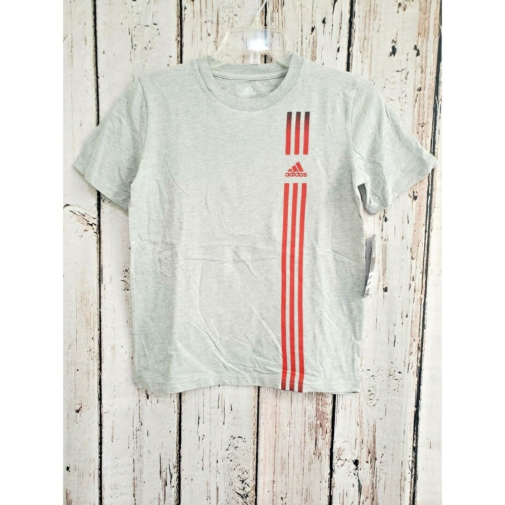 Boy's Medium ADIDAS‎ Short Sleeve Graphic Tee 100% Cotton T-Shirt Shirt Top NeW